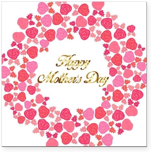 CafePress Happy Mother's Day Pink Square Car Magnet 3 X 3 Square Car Magnet, Magnetic Bumper Display