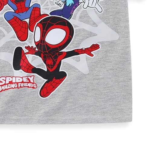 Image of Marvel Spidey and His Amazing Friends Boys Short Sleeve T-Shirt and French Terry Shorts Set for Toddlers