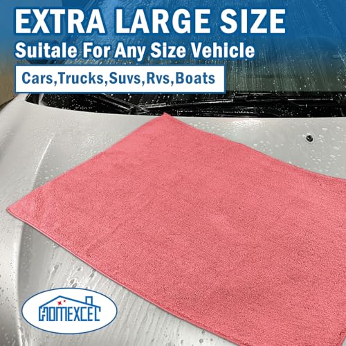HOMEXCEL Professional Large Microfiber Car Drying Towels 2 Pack, 31" x 24" by HOMEXCEL - Used condition - Image 5