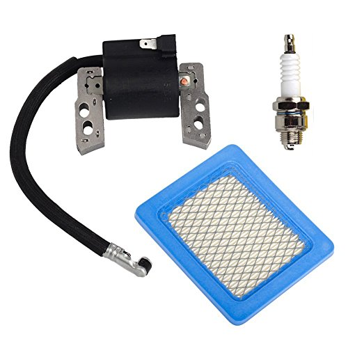 OxoxO Bobine Ignition avec Filtre à air 491588 491588S pour Moteur Briggs & Stratton Compatible with 695711 802574 493237 796964 492416.