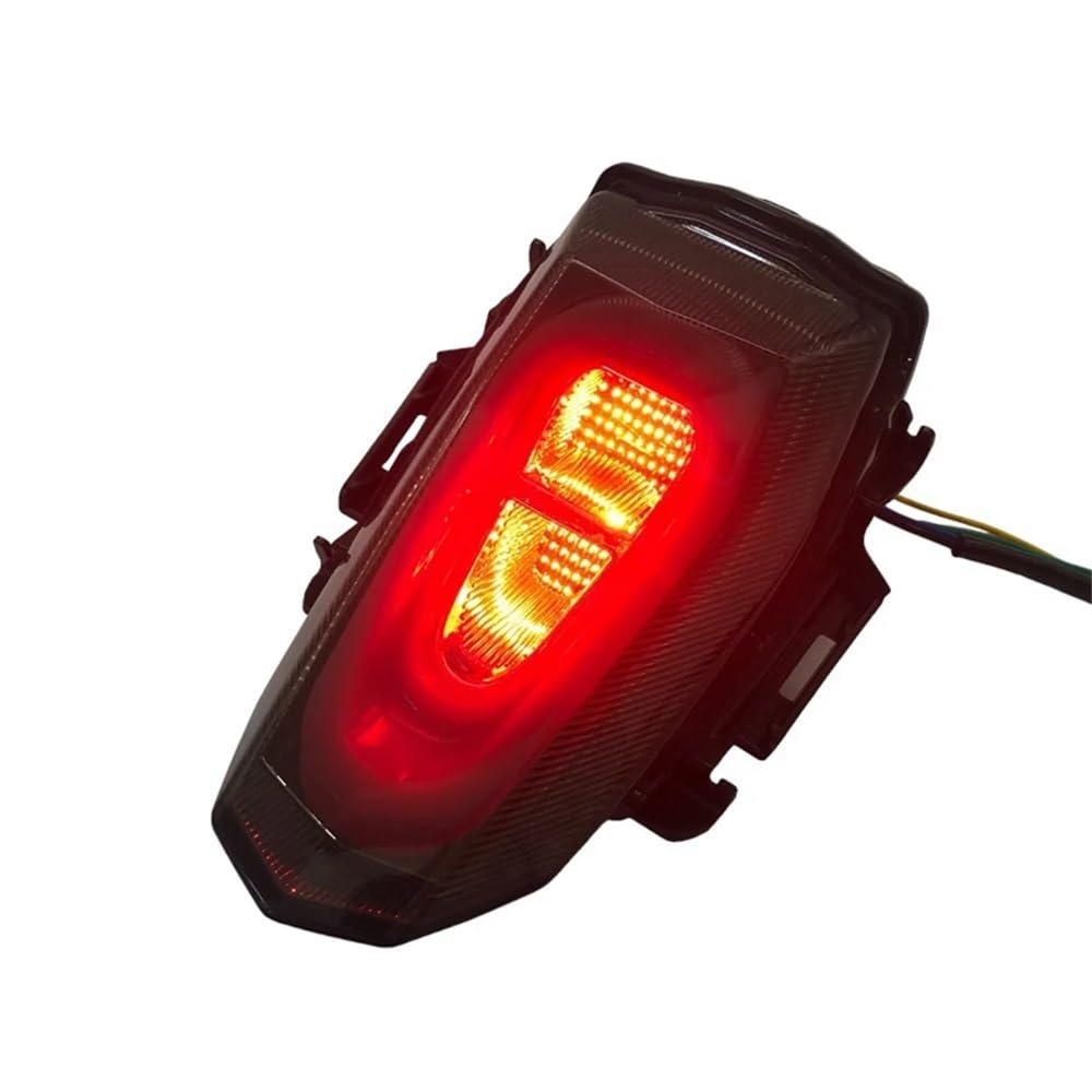 luz freno motocicleta Luz de freno trasera LED dinámica para motocicleta, luz intermitente (negra) para R15 V3 2017-2022 V4 R15M 2023
