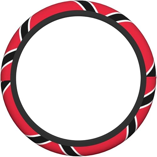 Miniatura 5 de Bandera de Trinidad y Tobago - Funda para volante de 15 pulgadas, universal, antideslizante, decoración para volante, accesorios de automóvil, funda