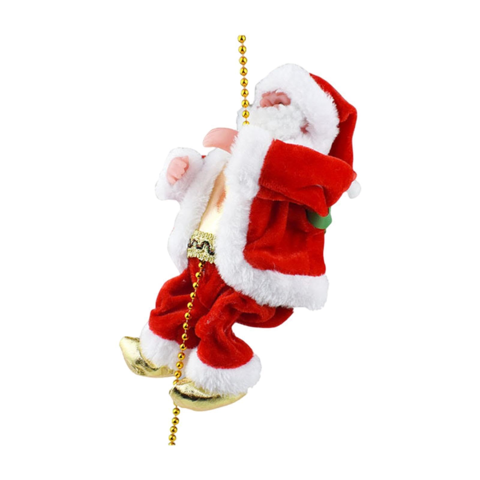 TWISAXC Santa Claus Musical Climbing Rope Elevates Christmas Spirit With Playful Climbing Funny Santa Toy As Well As Ornament For Christmas Party Funny Toy Is Gift