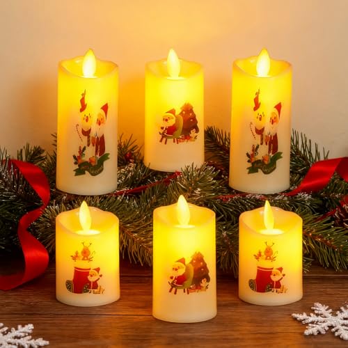 Weihnachtsdeko mit Kerzen 17 SPERMUOY Weihnachtsdeko LED Kerzen,6 Stück weihnachtskerzen...