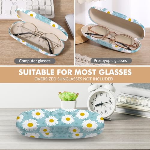 Image of Glasses Case Hard Shell,Portable Protective Eyeglasses Case, Eyeglass Holder Box with Cleaning Cloth, for men women