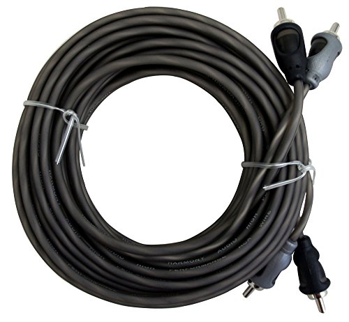 Harmony Audio HA-RCA20 Car Audio 2 Channel Stereo 20 Foot Twisted Pair RCA Cable