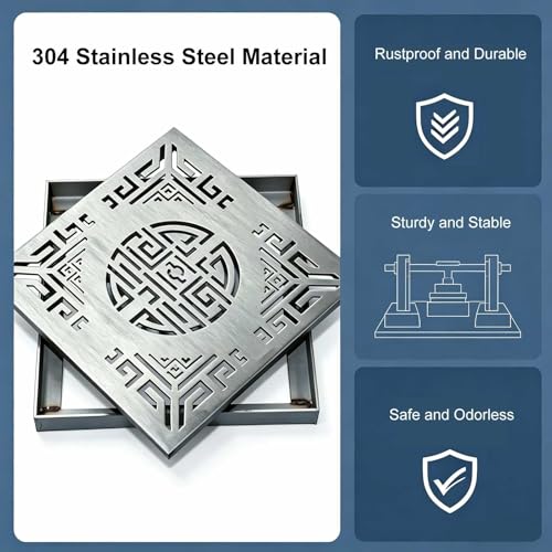 Grille de vidange durable à drainage rapide pour évacuation des eaux pluviales