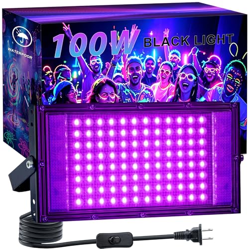 Image of 100W 1Pack Black Light for Glow Party and Halloween Decoration