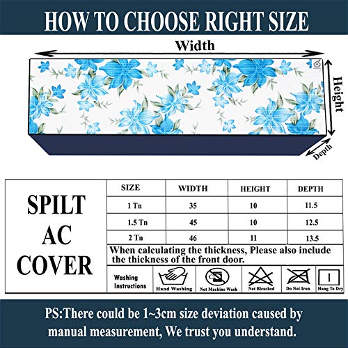 Image of Polycarbonate Water & Dustproof Split Ac Cover for Mitsubishi 1.6 Ton 3 Star, Srk21cns-s6, Blue (Color11)