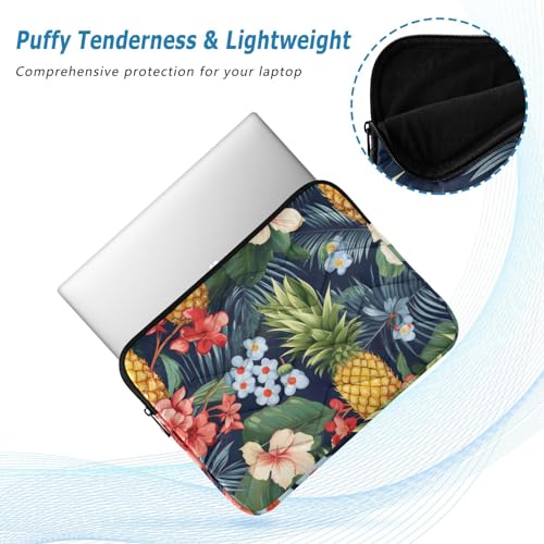 Funda para laptop de 13-14 pulgadas tropical Pineapples Hibiscus miniatura 5