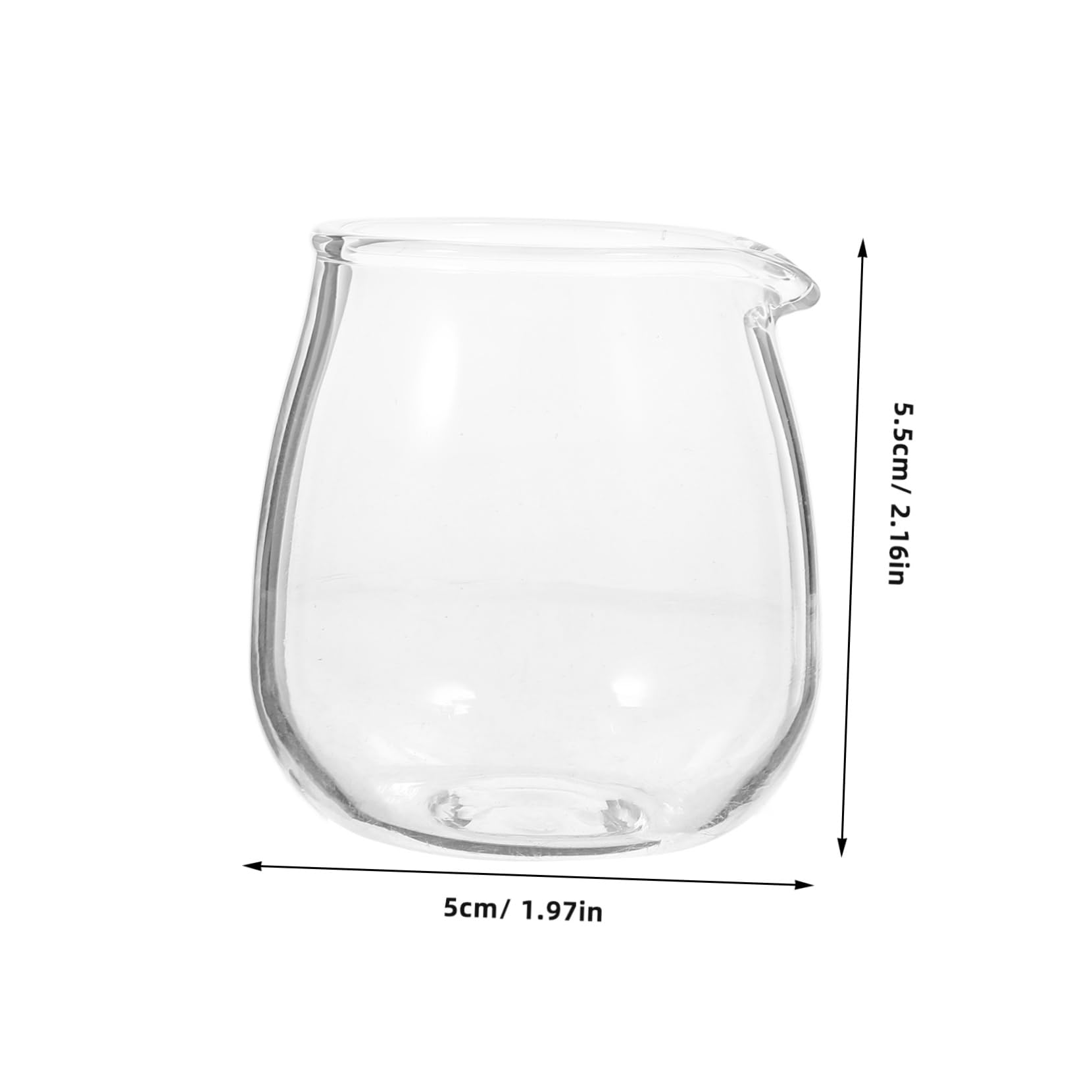 KICHOUSE Milk Cup Creamer Milk Dispenser Coffee Syrup Cream Pitcher Milk Pitcher Latte Art Pitchers Small Milk Kettle Milk Jug Transparent Glass