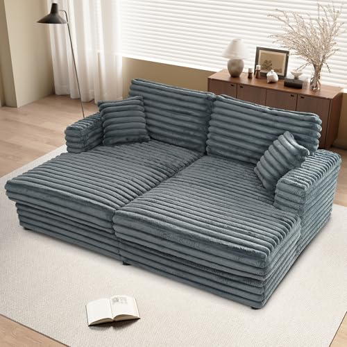 Oversized Double Chaise Lounge Sectional Sofa Cloud Couch