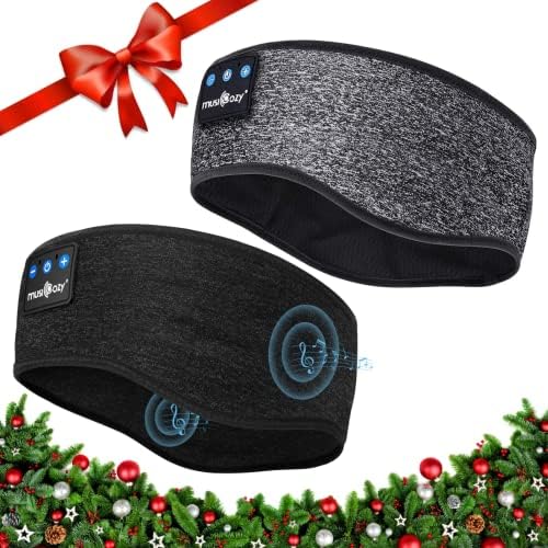 MUSICOZY Sleep Headphones, Bluetooth Headband Unique Gifts for Men Women, Ultra Soft Sleeping Headphones Wireless Music Headband Headphones for Yoga Sports Side Sleep Cool Tech Gadgets Gifts, 2 Packs MUSICOZY Sleep Headphones, Bluetooth Headband Unique Gifts for Men Women, Ultra Soft Sleeping Headphones Wireless Music Headband Headphones for Yoga Sports Side Sleep Cool Tech Gadgets Gifts, 2 Packs