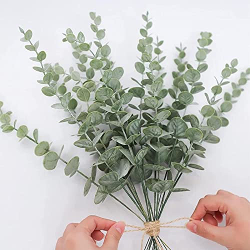 YPLonon Plantas de eucalipto Artificial 20 Ramas Hojas de Eucalipto Artificiales 36cm Decoración...