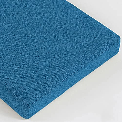 Coussin de banc bleu 105x35 confortable pour transformer vos banquettes rigides - 3
