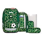 ergobag Pack BärRex Schulrucksack Set 6tlg. versch. Kletties (Fußball 3D)