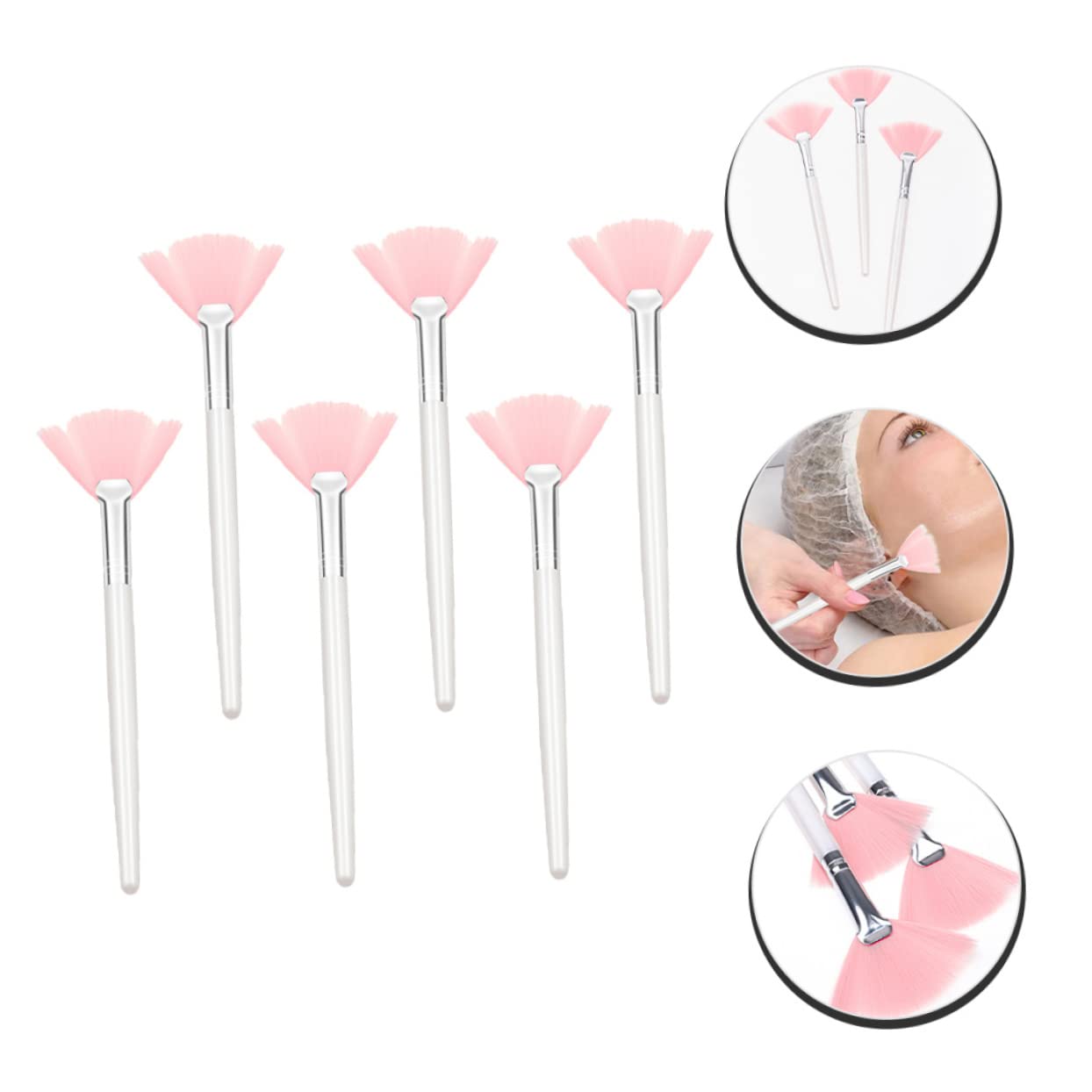 MAGICLULU 4er-sets Pinselgriff Für Gesichts-make-up- Für Frauen Make-up-pinsel-set Für Grundierung Und Fixierung Komfortabler Griff Für Die Verwendung 6 Stück * 4
