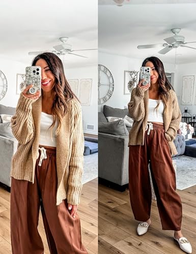 Xiaoxuemeng Barrel Jeans Women Cropped Cotton Wide Leg Pants High Waisted Denim Pants with Pockets3