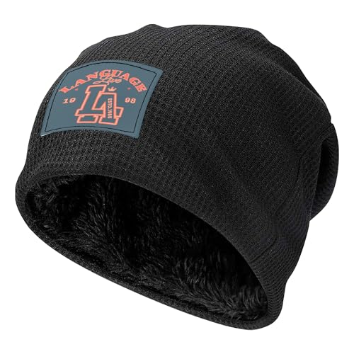 Casquette gaufrée noire unisexe pour sport et patinage : bonnet chaud et ajustable