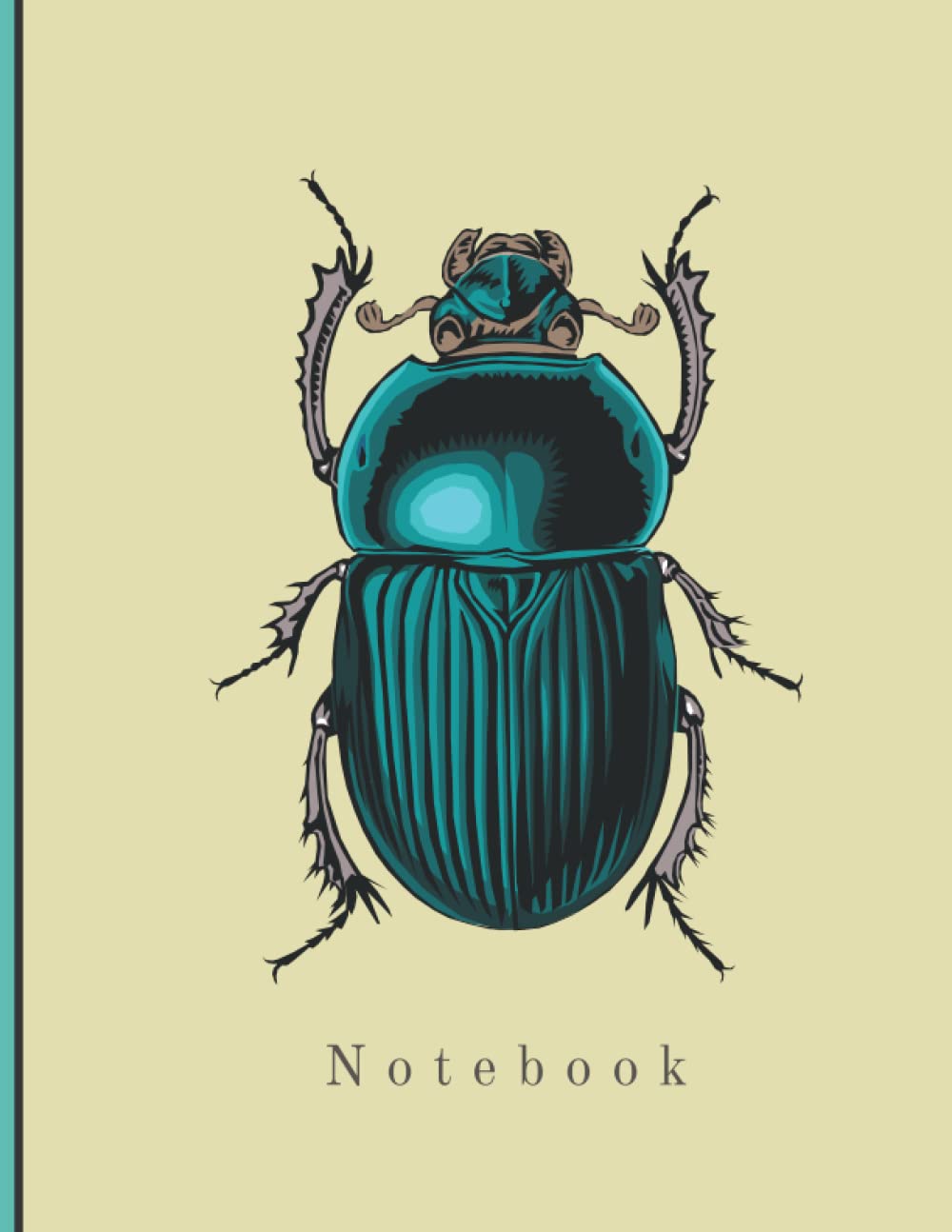 Notebook: Bug Blank Wide Ruled Paper - Insect Notebook - Beetle Gifts Eor Everyone