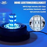 Dinfu LED Rundumleuchte mit Fernsteuerung Einstellbar 8 Farben Blitzlicht 12v- 24v Warnleuchte Magnet IP67 Wasserdicht für Auto Träger LKW Traktor Partei PKW