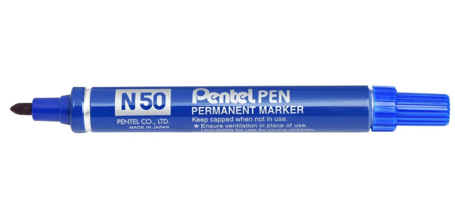 Pentel Pen N50 Pennarelli Permanenti - Confezione Da 12 Pezzi Punta Conica Nera 12 Pezzi Confezione - Foto 8