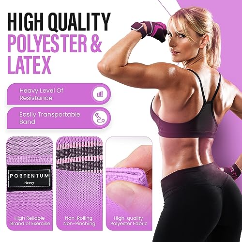 PORTENTUM 1 unit strong elastic bands for fitness anti-slip fabric bands for Crossfit Yoga - Image 3