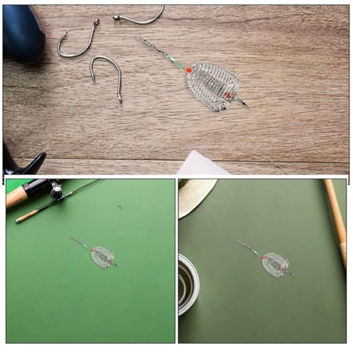 Accessoire matériel pêche carpe avec cage à appâts en acier inoxydable - 3