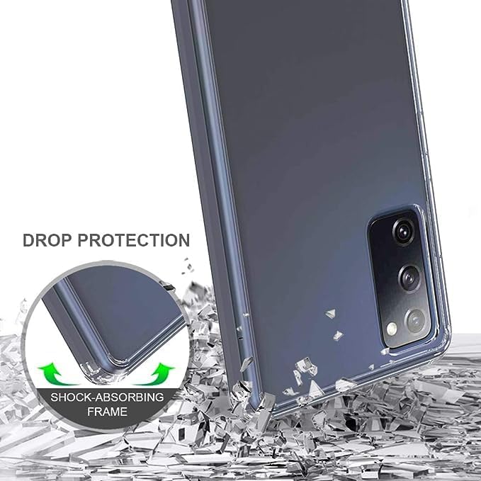 Miniatura 7 de LRK Funda transparente para Samsung Galaxy S20 Plus (S20+), no se pone amarillenta protección de grado militar de 10 pies funda protectora