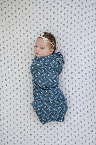 Image of Mebie Baby Navy Berry Muslin Swaddle, Modern and Neutral Swaddle Blanket for Baby Girl or Boy, Soft Baby Blankets, Newborn Swaddle Blanket, 0-3 Month, Comfy Wrap, Baby Essentials & Gifts