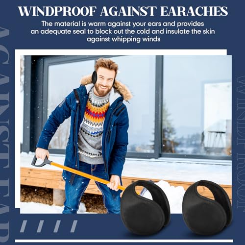 SATINIOR Fleece-Ohrenschützer, Winter-Accessoire für Männer, Frauen & Kinder, 2 Packungen