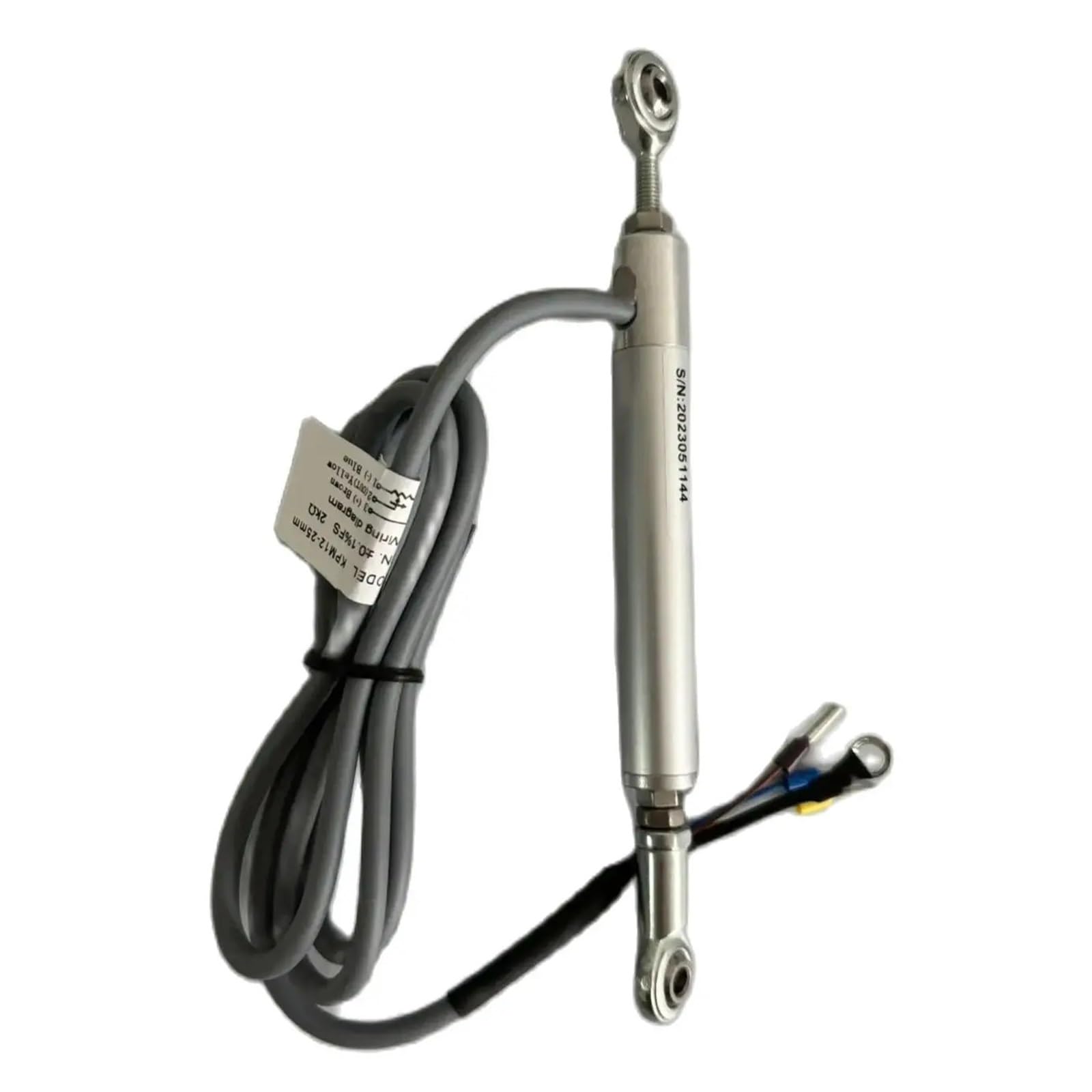Sensores lineales, Transductor de Desplazamiento de potenciómetro Lineal, KPM12J, Sensor de Recorrido de 25-300 mm con rótula Bilateral Sensores de posición(100mm)