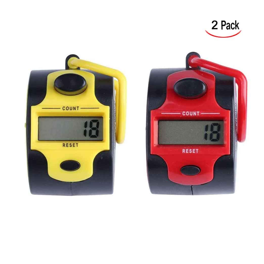 2 Pezzi Contatore Digitale Manuale,Contatore Segnapunti Digitale Digital Tally Counter Contatore Elettronico Manuale