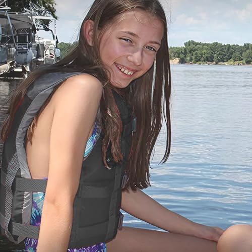 Image of Stohlquist Fit Youth Life Jacket - Coast Guard Approved, High Mobility PFD, Buoyancy Foam, Fully Adjustable for Children Around 75-125 lbs