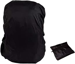 Qwick Click Nylon Rain & Dust Cover Waterproof with Pouch for Laptop Bags and Backpacks School Bag Cover, Luggage Bag Cover - Black