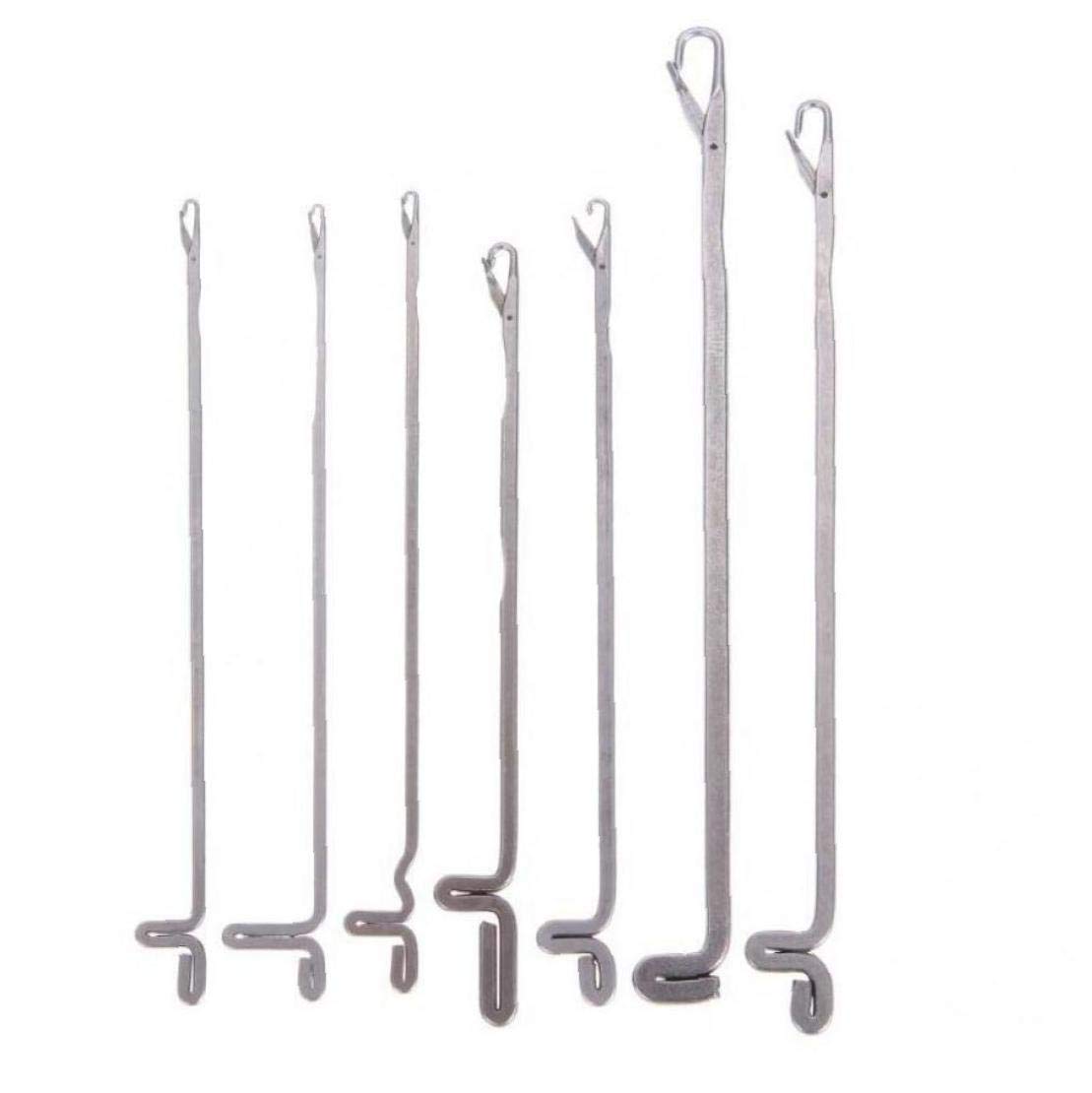Hotaden 7 Pcs Mixed Size Needles Crochet Hook Knitting Tools Bearded Hooked Needles Hand Crafts Tools Supplies Accessories