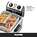 Waring Commercial WDF75RC Heavy Duty 8.5 lb double basket deep fryer, includes 4 twin baskets & 2 night covers - 1800w, 120V, 5-20 Phase Plug, Silver