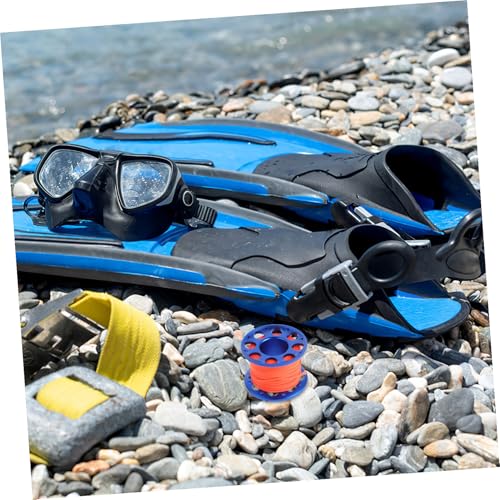 Carrete de buceo de aluminio resistente y ligero color azul para surf 5