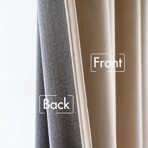 Image of MIULEE Velvet Curtains 52x96 inches 2 Panels Camel Beige Blackout Curtains | Luxury, Bedroom Living Room, Thermal Insulated, Super Soft Window Drapes, Rod Pocket & Back Tab