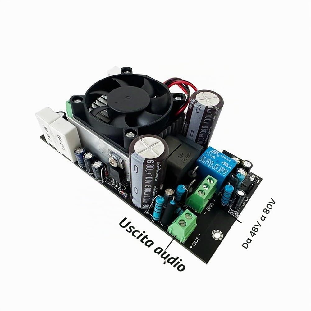 VENEKA HiFi IRS2092S Scheda Amplificatore di Potenza Digitale Classe D da 1000 W Subwoofer Scheda Amplificatore di Potenza Un Frequenza Piena DC45V-80V