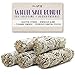 GloFX White Sage Bundle - 5 Pack - 4 Inches Sustainably Harvested California Smudge Stick Wand for Spiritual Incense Sticks Burning Aromatherapy Energy Cleansing Bundles Healing and Meditation