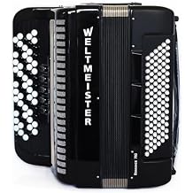NEW Weltmeister Romance 703 Button Accordion, made in Germany, 96 Bass buttons, 5 Row Chromatic Bayan Accordion B Griff, Black, Straps and Soft Bag, Shipping from the USA