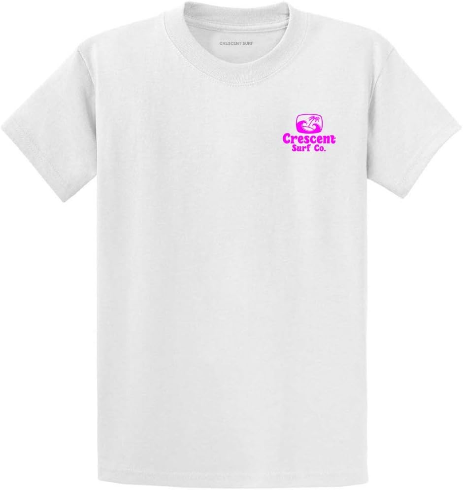 Crescent Surf Co Original Logo Heavyweight XX-Large White / Pink Crescent Surf