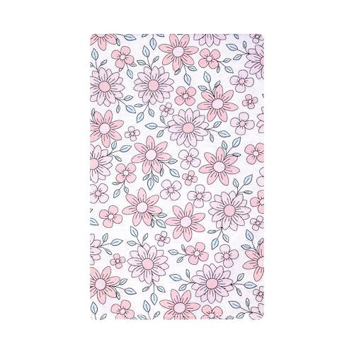 Image of Hudson Baby Infant Girls Cotton Flannel Burp Cloths 12-Pack Bundle, Pink Mint Floral, One Size