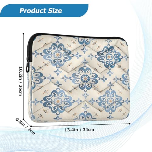 Funda para portátil 13-14 pulgadas con diseño floral tradicional miniatura 3