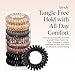 Kitsch Spiral Hair Ties for Women – Hair Ties No Damage, Ponytail Holders for Thick and Thin Hair – Creaseless and Dent-Free Coil, Phone Cord Style - 8pc Set, Brunette