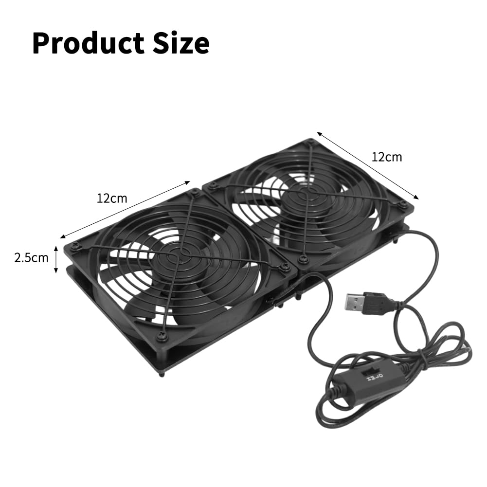 Intelligenter Ventilator für Zendure Hyper 2000 / SolarFlow 800 Plus / 1600 AC+ Balkon-Solaranlage, 300 m³/h Luftdurchsatz, 3 Geschwindigkeitsstufen, automatische Temperaturregelung von 0–60 °C
