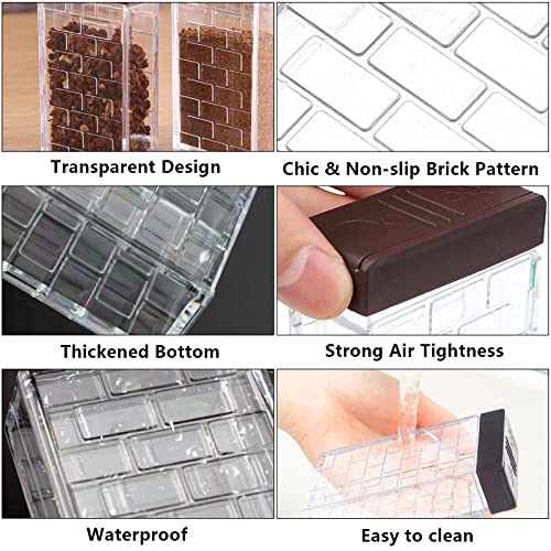 AMANMAN 6 Pezzi Trasparente Barattoli Portaspezie