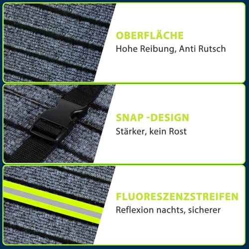 Pinyenr Wohnmobil Trittstufen Fußmatte,Wohnmobil Fußmatte für Trittstufe Mit Nächtlichen Reflektierenden Streifen Camping Trittstufen Matte Wohnmobil Zubehör