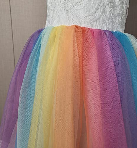 Image of Topmaker Flower Girl Dress for Toddler Baby Girls,Lace Tulle Dress for Wedding,Birthday Party,Photoshoot,Special Occasion